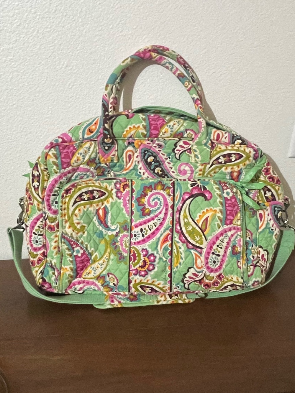 Vera Bradley Quilted Paisley tutti fruitti weekender Travel Tote